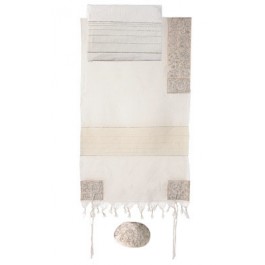 The Matriarchs Tallit in Silver Hand Embroidered by Yair Emanuel