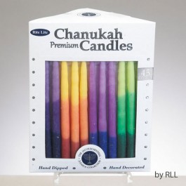 Chanukah Candles - Tri-Color