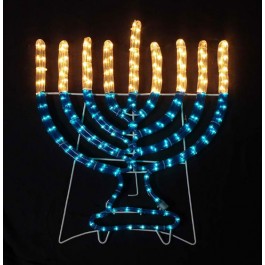 Small Indoor/Outdoor Hanukkah Electric Menorah Decoration