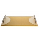 Challah Board Lucite Gold With Handles