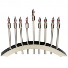 Brushed Nickel Plated Arch of Freedom Electric Menorah 