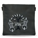 Classic Leather Tallis and Teffilin Bag Tree & Torah Design, Eitz Chaim, Tree of Life Black