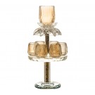 Crystal Wine Fountain Gold With Crushed Stones