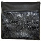 Exotic Croc Leather Tallis & Tefillin Bag Black