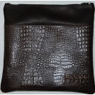 Exotic Croc Leather Tallis & Tefillin Bag Brown