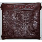Exotic Croc Leather Tallis & Tefillin Bag Burgundy