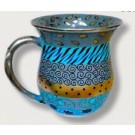 Hadarya Hand Painted Wash cup Blue Colors