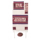 Yair Emanuel Embroidered Cotton Tallit -The Matriarchs in color