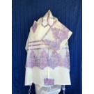 White and Lavender Tallit