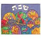 The Twelve Tribes Silk Painted Challah Cover