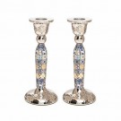 Metal Candlesticks with Multicolor Design