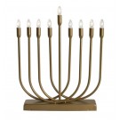 Modern Electric Menorah with LED Bulbs Gold Color