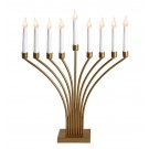 Modern Electric Menorah 675 with LED Bulbs Gold Color