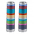 Emanuel Anodized Cylinder Candlesticks Rings Multicolor