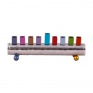 Emanuel Cylinder Strip Hanukkah Menorah Multicolor