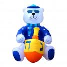 Jumbo Inflatable Lawn Chanukah Themed Bear - 11' Tall