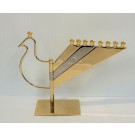 Gold and Silver plated Dove menorah