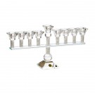 Crystal Menorah with Crushed Glass on Stand