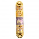 Hand Painted  Purple and Gold Mezuzah Case