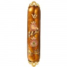 Hand Painted Mezuzah Case with Dove and Hamsa Design