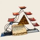 Wood Pyramid Combo Seder Plate