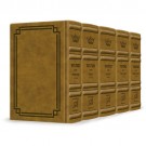 Signature Leather Collection Hebrew/English Full-Size 5 Vol Machzor Set Desert Camel